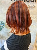 アネラ リラクシス(Anera Relaxsis)&nbsp;ウルフボブ　オレンジカラー