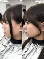 アマトウキョウ アユンチェ(AMA TOKYO×AYUNCHE) 韓国ヘア 透明感カラー 2wayバング レイヤーカット 顔周り