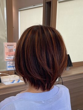 アッシュ 鶴ヶ峰1号店(Ash) ショートスタイル×オレンジカラー