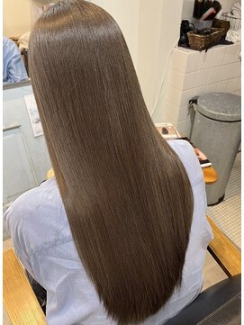 シルクストレート×高濃度水素カラー