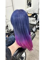 アルケム 学芸大学(AlChem)&nbsp;【Hana指名】青～赤紫のカラーグラデーション[学芸大学/派手髪]