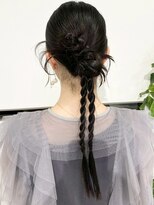 アモレット 天文館店(amoretto)&nbsp;編み下ろし ヘアアレンジ 結婚式 成人式 お呼ばれヘア