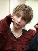 メンズヘアラウンドマッシュウルフシャドウパーマ