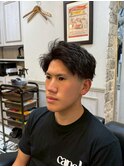 御徒町/刈り上げセンターパート/波巻きツイストスパイラル