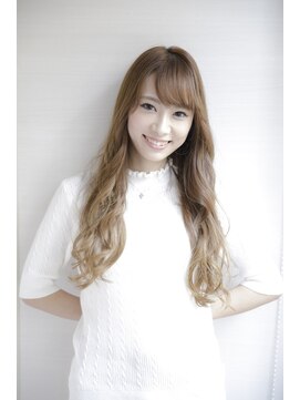 ルルディ バイ アフロディーテ銀座(luludi by APHRODITE) 黒髪/グレーベージュ/レイヤーロング/前髪パーマ/銀座