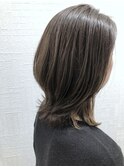 マッシュレイヤー×アッシュベージュ/外ハネボブ/こなれヘア