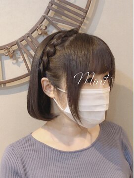 ヘアセットサロン ミント(Hair set salon MINT) 編み込みハーフアップ
