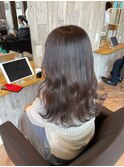 【Zina千早】艶カラー/マロンベージュ/ロブヘア/20代30代40代