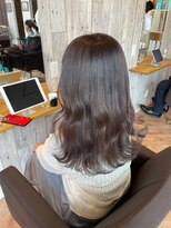 ジーナ 福岡千早(Zina)&nbsp;【Zina千早】艶カラー/マロンベージュ/ロブヘア/20代30代40代