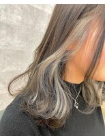 ザ キャンバス ミヤザキツネヒサ(THE CANVAS 宮崎恒久)&nbsp;インナーカラー/ホワイト/アッシュグレージュ　T.Yamanouchi