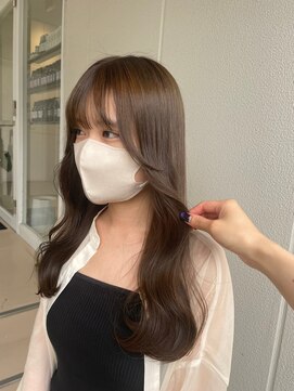 ガリカ シーム(Gallica/SEAM) 【桑原雪音】韓国風透明感暗髪ベージュ/顔周りレイヤー<原宿>