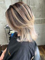 ガルボ ヘアー(garbo hair)&nbsp;ハイトーン バレイヤージュ 白髪ぼかし 10代 20代