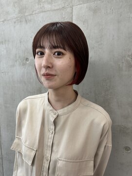 ソルトウォーター(SALT WATER) インナーレッド　インナーカラー　ボブ