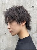 波巻きツイストスパイラルパーマセンターパートツーブロック