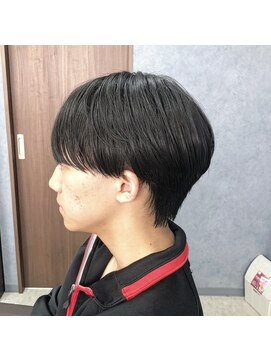 クレオ 福大通り店(CREO) 黒髪シースルーマッシュウルフ