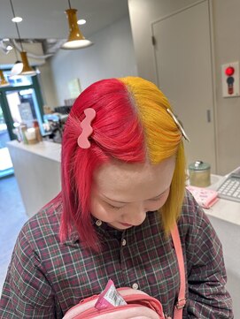 エルミタージュ(HERMITAGE) 推しカラー♪ピンク×イエローツートーン#チェリーレッド