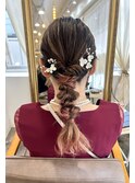編み下ろしヘアセット