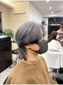 センターパートウルフ/エンドカラー
