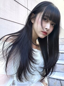 ミンクス渋谷スマートサロン(MINX shibuya smart salon) ナチュラルロングレイヤー似合わせカットワイドバンク