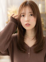 カバーヘア ブリス 大宮西口(COVER HAIR bliss) ミルクティーピンクレイヤーカット艶ロングh3大宮20代30代40代