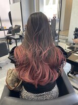 シエンゴールド(CIEN gold)&nbsp;グラデーションカラー 赤ピンク デザインカラー#浜松駅#ブリーチ