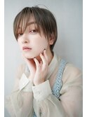 【GEEKS渋谷】オリーブグレージュ/大人ショート/春夏カラー/小顔
