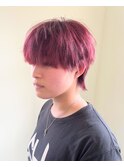 くびれヘア/アプリコットオレンジ/ハイライトカラー/茨木