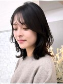 エンドカラー/クラゲヘアー/マレットヘア/前髪カット/顔まわり