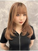 イメチェン/レッドブラウン/フルバング/似合わせカット/本厚木駅