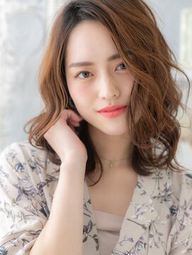 モッズヘア 越谷(mod's hair) ■カーキベージュ小顔波巻きエアリーロング314越谷30代40代50代