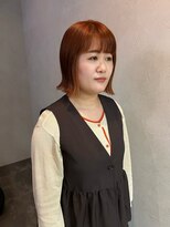 サロンエフ(salon f)&nbsp;ブリーチなしダブルカラー／オレンジベージュ