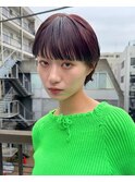 ショート/ショートボブ/ワイドバング