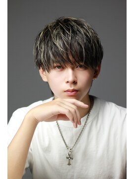 ハイライトマッシュ【メンズ/ハイライト】