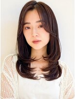 Lunohair髪質改善/縮毛矯正/白髪染め/トリートメント/レイヤー【4/1OPEN(予定)】 髪質改善×レイヤーカット×ブラウンベージュで上品な大人ヘア