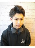 バーバースタイル  73分け　ツーブロック