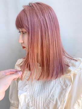 アルバム 銀座(ALBUM GINZA) ピンクミディ_セシルカットココアブラウン_ba302521