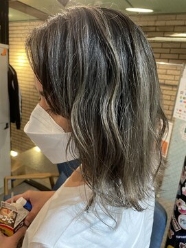 ラフ(LAFF) #黒髪#ボブルフ#ネビージュ#小顔#ワンレン