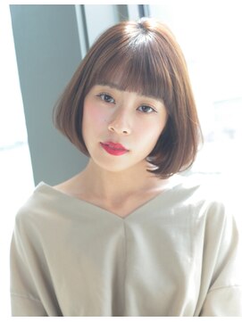 アフロート 武蔵小杉(AFLOAT) 大人ガーリー顎ラインボブダークアッシュパールミルクティー