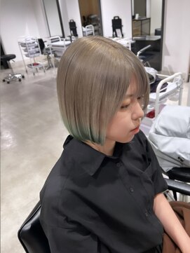 ゴウトゥデイ 渋谷MODI店(GO TODAY) グレージュ グリーンエンドカラー