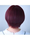 ショートボブ×ヴィヴィットカラー×バイオレットピンク2