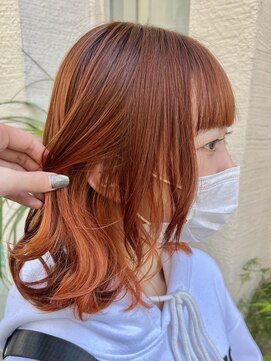 ウーロス(uros.) 【SENA】オレンジブラウン 暖色カラー インナーカラー