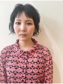暗めカラーダークアッシュミニウルフボブルフクールショート