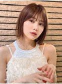 《Agu hair》顎ライン外ハネボブ×numberA.ケアオイルスリーク