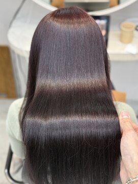 ケシキ 表参道 原宿(kesiki.) 地毛風ストレート×ラベンダーピンク＊