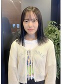 ミディアム ストレート シースルー 大須