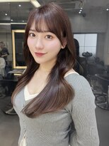 ロンドアヴァントゥス 池袋(Lond aventus)&nbsp;ワイドバングイメチェン美髪外ハネボブ+レイヤーカット韓国/池袋