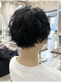 20代～50代☆マッシュショート黒髪パーマ☆ヘッドスパ本厚木