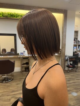 アンカーバイナチュラル(anchor by natural) 切りっぱなしボブ/ヘイリーボブ/ベージュカラー