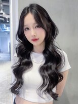 アルバム 池袋(ALBUM) ロング顔周りレイヤー韓国ヘア暗めカラー_F60919