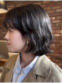 【macana指名】ボブパーマグレージュデジタルパーマ登戸